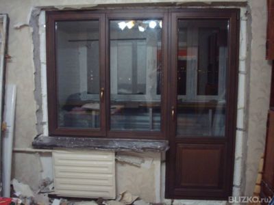 Балконный блок пвх коричневый с ламинацией купить в свердлов.