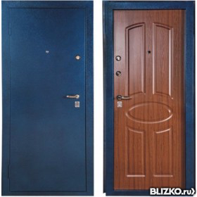 Дверь входная металлическая Крестьянка синяя 960х2050х105 мм.