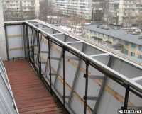 Увеличение объема вынос в 2 стороны на балкон длиной 3200 мм