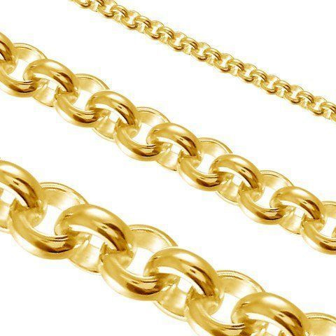 Круглые цепочки из золота