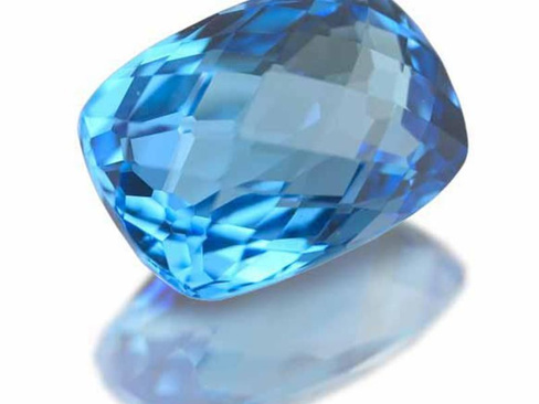 Ювелирный камень Топаз Sky Blue с огранкой "Багет"
