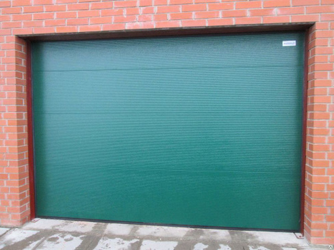 Секционные ворота Alutech 4000*2500, цвет зеленый
