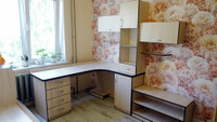 Комплект мебели для школьника (стол; шкафы; тумба), цвет Ясень Коимбра