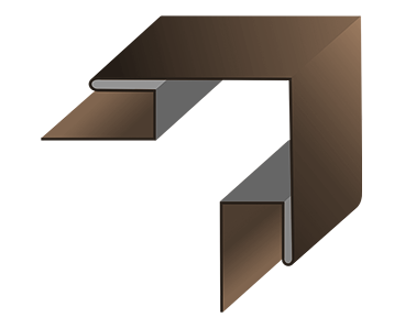 Планка угла наружного сложного 75*75*3000 RAL8017