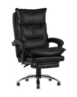 Кресло руководителя TopChairs Alpha черное Компьютерное кресло TopChairs Alpha офисное черное, обивка из качественной эк
