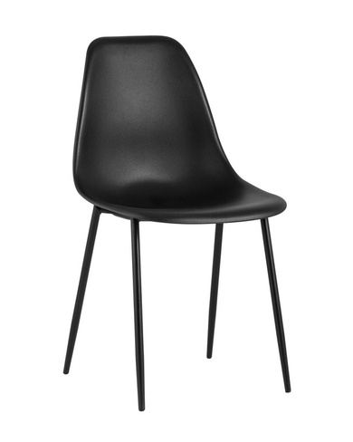 Стул KON черный Stool Group KON черный сиденье прочный пластик ножки металл