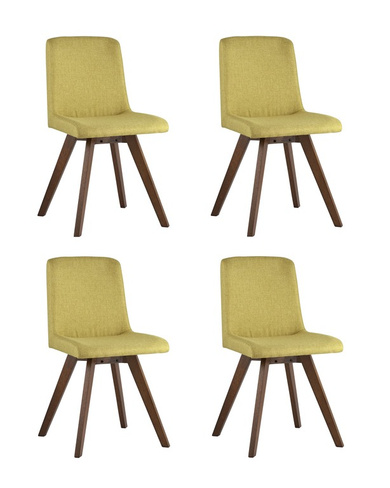 Стул MARTA нежно-зеленый 4 шт. Комплект из четырех стульев Stool Group MARTA зеленые экокожа, массив гевеи