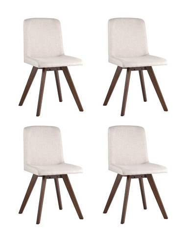 Стул MARTA светло-серый 4 шт. Комплект из четырех стульев Stool Group MARTA мягкая тканевая серая обивка