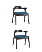 Стул обеденный VINCENT синий 2 шт. Комплект из двух стульев Stool Group VINCENT в мягкой синей обивке, деревянный каркас