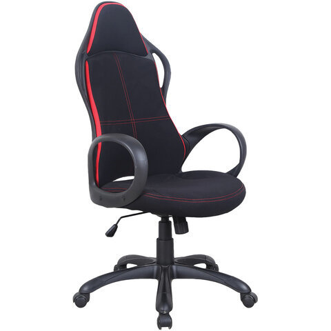 Кресло офисное BRABIX PREMIUM Force EX-516 ткань черное/вставки красные 531571