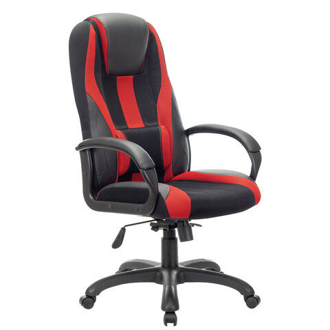 Кресло компьютерное BRABIX PREMIUM Rapid GM-102 экокожа/ткань черное/красное 532107