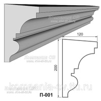 Подоконник фасадный лепнина из пенопласта П-001