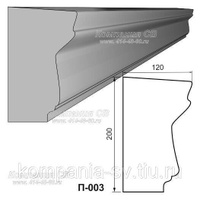 Подоконник фасадный лепнина из пенопласта П-003
