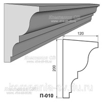 Подоконник фасадный лепнина из пенопласта П-010