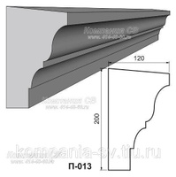 Подоконник фасадный лепнина из пенопласта П-013
