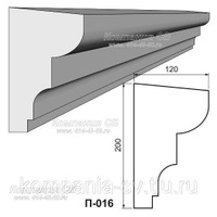 Подоконник фасадный лепнина из пенопласта П-016