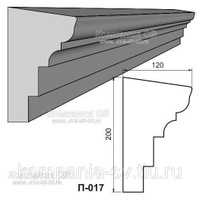 Подоконник фасадный лепнина из пенопласта П-017