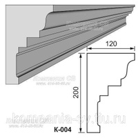 Карниз фасадный лепнина из пенопласта К-004