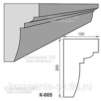 Карниз фасадный лепнина из пенопласта К-005