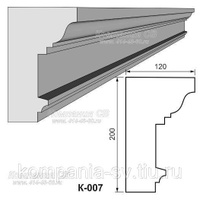 Карниз фасадный лепнина из пенопласта К-007