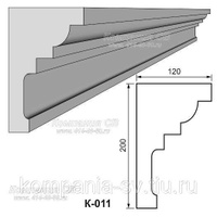 Карниз фасадный лепнина из пенопласта К-011