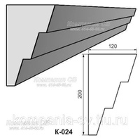 Карниз фасадный лепнина из пенопласта К-024