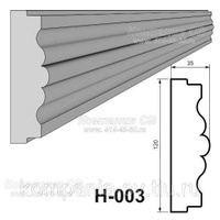 Наличник фасада, фасадный декор лепнина из пенопласта (пенополистирола) Н-003