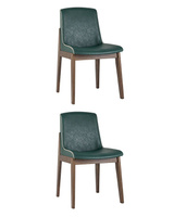 Стул LOKI экокожа зеленый 2 шт. Комплект из двух стульев Stool Group LOKI зеленый обеденный обивка экокожа
