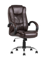 Кресло руководителя TopChairs Atlant коричневое Компьютерное кресло TopChairs Atlant офисное коричневое обивка экокожа,