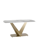 Стол обеденный Аврора 160*90 керамика светлая Обеденный стол Stool Group Аврора, 160*90, светлая керамика