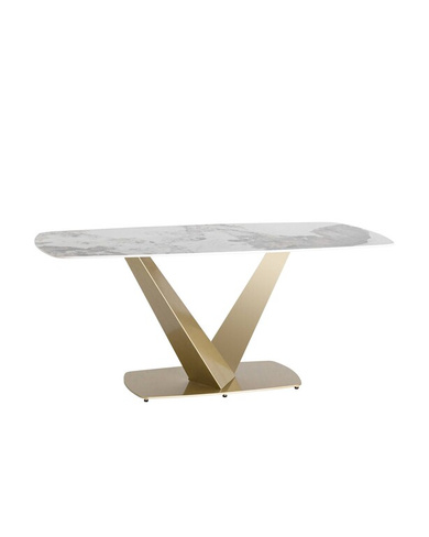 Стол обеденный Аврора 180*90 керамика светлая Обеденный стол Stool Group Аврора, 180*90, светлая керамика