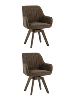 Стул вращающийся MANS коричневый 2 шт. Комплект из двух стульев Stool Group MANS коричневый с функцией вращения