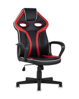 Кресло игровое TopChairs Racer Lighti черное с красным Игровое кресло TopChairs Racer Lighti черное с красным геймерское