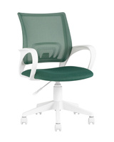 Кресло офисное TopChairs ST-BASIC-W зеленый крестовина пластик белый Кресло компьютерное офисное TopChairs ST-BASIC-W зе
