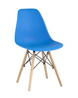 Стул Eames Style DSW циан x4 Комплект из четырех стульев Stool Group Style DSW циан, литой полипропилен, стальной каркас