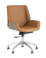 Кресло офисное TopChairs Crown коричневое Компьютерное кресло Stool Group офисное TopChairs Crown коричневое механизм ка