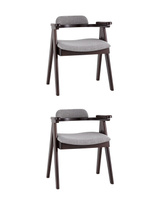 Стул обеденный OLAV серый 2 шт. Комплект из двух стульев Stool Group OLAV серый мягкое сиденье из ткани, каркас из натур