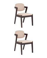 Стул обеденный VIVA бежевый 2 шт. Комплект из двух стульев Stool Group VIVA бежевый мягкое сиденье из ткани, каркас из н