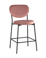 Стул полубарный Барбара NEW велюр пыльно-розовый Полубарный стул Stool Group Барбара NEW велюр пыльно-розовый со спинкой