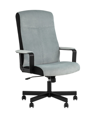 Кресло руководителя TopChairs ST-DOMINGO серо-голубой Компьютерное кресло для руководителя TopChairs ST-DOMINGO велюр се