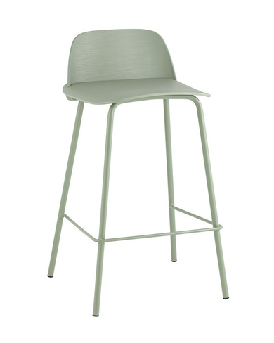 Стул полубарный Mist серо-зеленый Stool Group Mist пластиковое сиденье, серо-зеленый, ножки металл