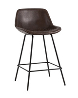Стул полубарный Деймон экокожа коричневый Полубарный стул Stool Group Деймон экокожа коричневый ножки черные металл