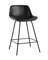 Стул полубарный Деймон экокожа черный Полубарный стул Stool Group Деймон экокожа черный ножки черные металл