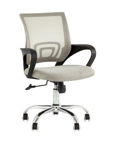 Кресло офисное TopChairs Simple New серый Компьютерное кресло TopChairs Simple New офисное серое в обивке из текстиля с