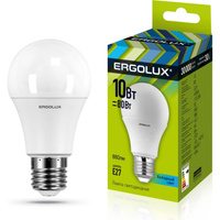 Светодиодная лампа Ergolux ЛОН LED-A60-10W-E27-4K