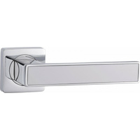 Алюминиевая дверная ручка Вантаж хром/белый глянец