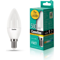 Электрическая лампа светодиодная Camelion lEDRB/7-C35/830/E14