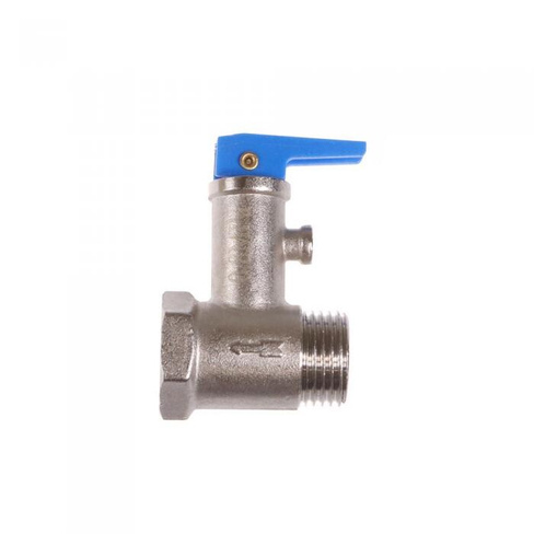 Клапан предохранительный для водонагревателей 1/2 гш, 7-8 бар (синяя ручка) ITA/SUNFLY