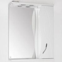 Зеркало-шкаф Style line Амелия 65 с подсветкой, белый (ЛС-00000013)