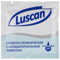 Салфетки влажные Luscan антибактериальные в саше 15х13,5см 1000шт/уп